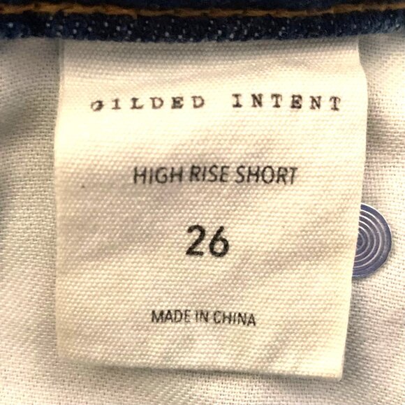 Gilded Intent Womens Distressed Denim Shorts W/ Frayed Hem & Pockets - Picture 11 of 13